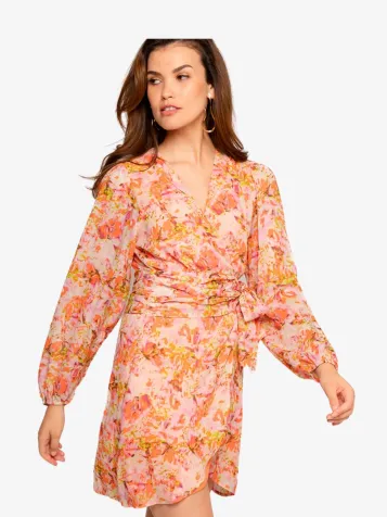 Dames Jurk Blossom Flower Pink