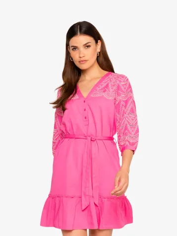 Dames Jurk Diora Fuchsia Pink
