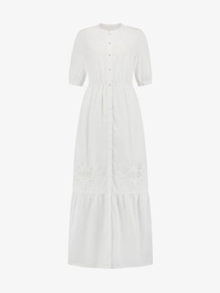 Dames Jurk Ann Maxi Star White