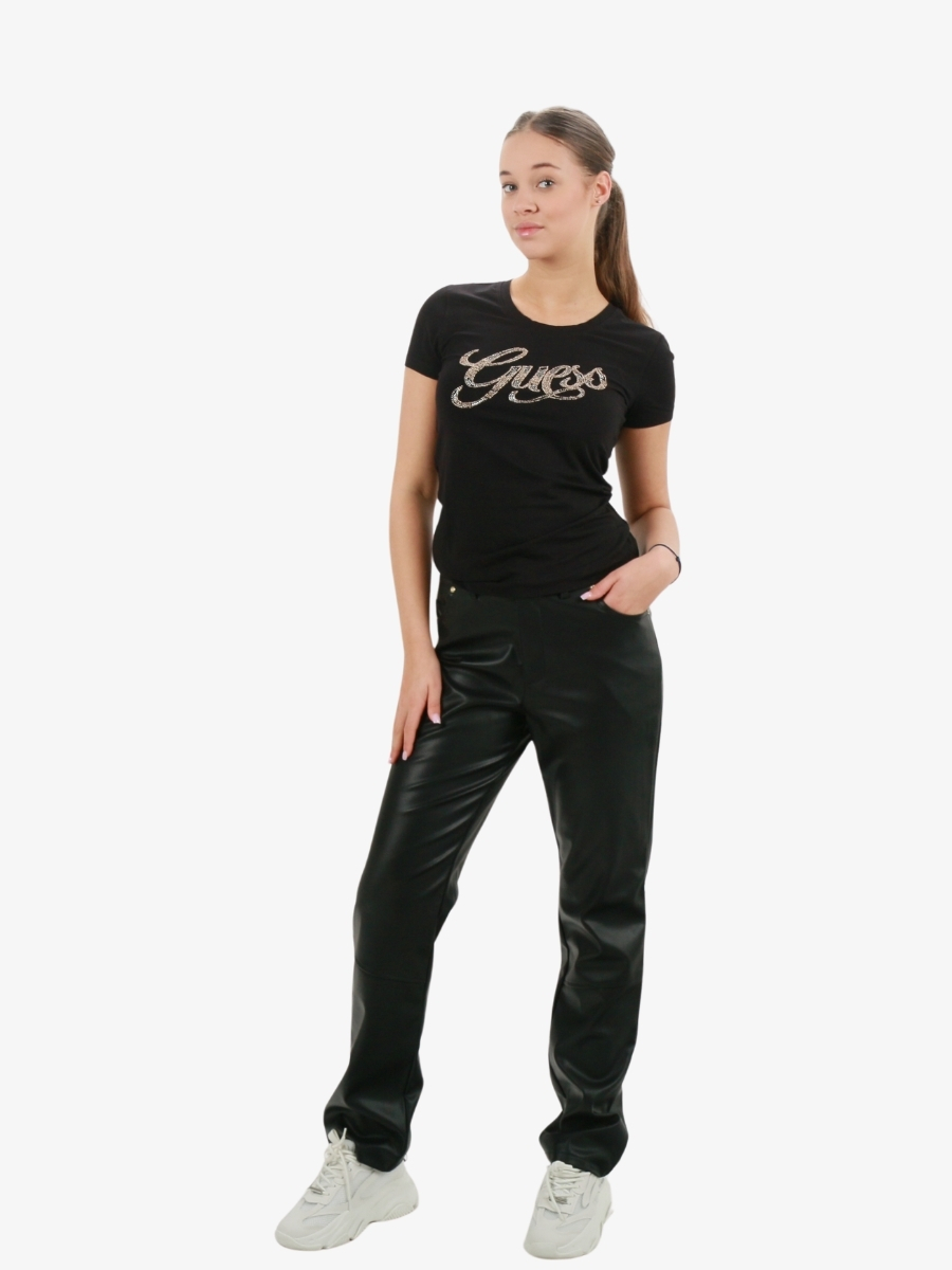 Guess Dames Shirt Script Zwart Goud 22.50