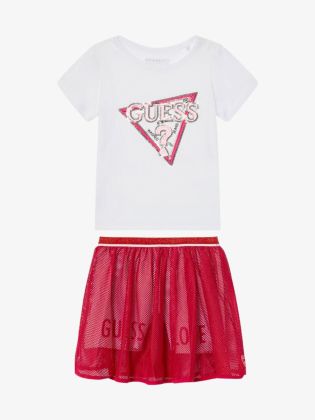 Meisjes Set T-shirt met Rok Short Cranberry Juice
