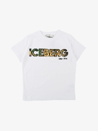 Iceberg Jongens Shirt Wit Logo Print