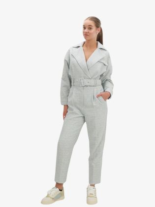 dames jumpsuit - Onepieces Luar Ash Blue Silver Glitter