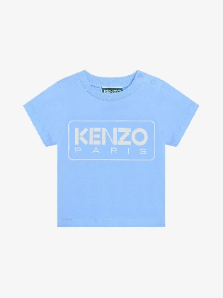 Jongens Shirt Logo Blauw Wit 