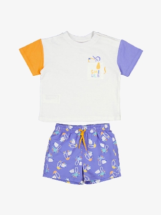 Jongens Set Zwembroek Lila