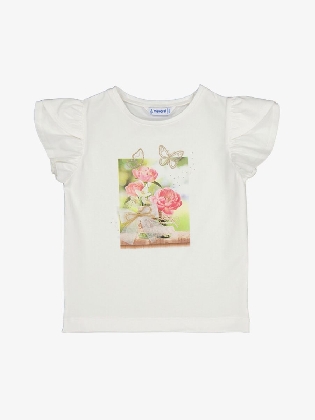 Meisjes Shirt Wit Flowers