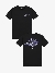 Malelions Junior Jongens Shirt Space Zwart Paars