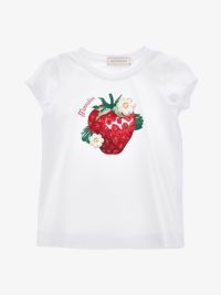 Monnalisa Meisjes Shirt Strawberry Wit