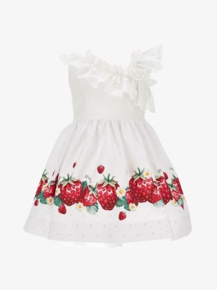 Meisjes Jurk Strawberry Wit