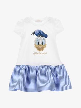 Meisjes Jurk Donald Duck Wit
