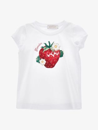 Meisjes Shirt Strawberry Wit