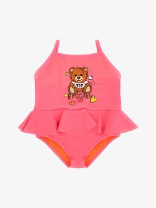 Meisjes Badpak Beer Roze 