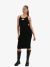 Moschino Dames Jurk Rib Zwart Embleem