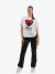 Moschino Dames Shirt Heart Wit Rood