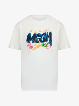Jongens Shirt Logo Wit Blauw