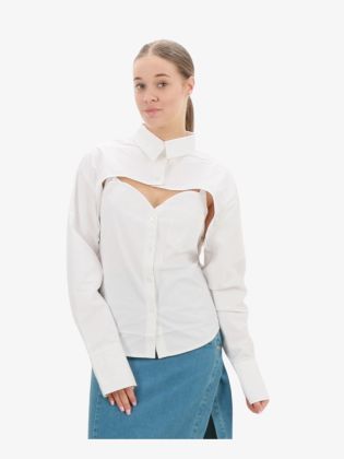 Dames Blouse Two Piece Wit