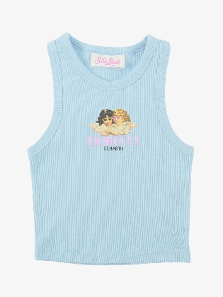 Meisjes Top Rib Angels Fiorucci Blauw