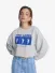 Alix The Label Dames Sweater Cropped World Tour Light Grey Melange 