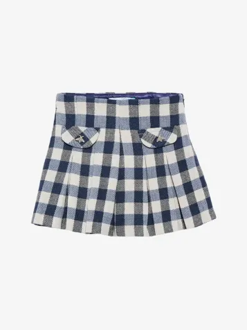 Meisjes Short Plaid Navy