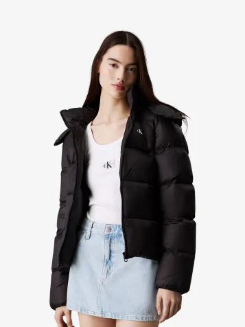 Dames Winterjas Down Short Puffer Zwart