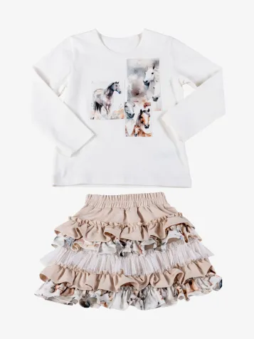 Meisjes Set Rok Horse Racing