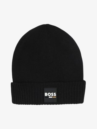 Jongens Muts Basic Logo Zwart