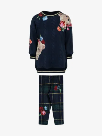 Meisjes Set Legging Dark Blue