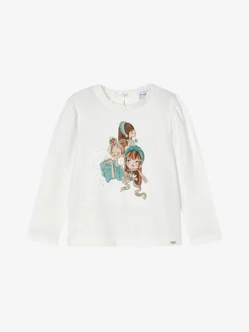 Meisjes Shirt Longsleeve Nude Jade