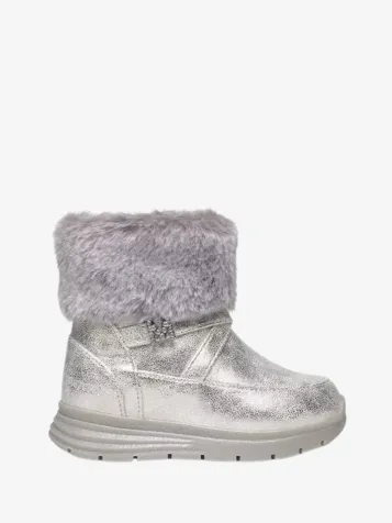 Meisjes Laarzen Faux Fur Bootie Silver