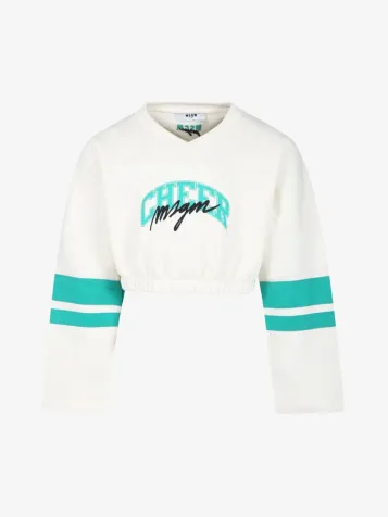 Meisjes Sweater Cropped Cream