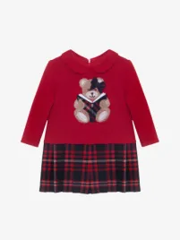 Patachou Meisjes Jurk Tartan Rood 