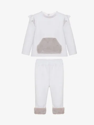 Meisjes Set Legging Beige