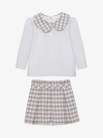 Meisjes Set Short Beige