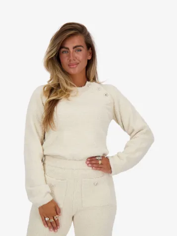 Dames Trui Beth Boucle Creme