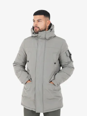 Heren Winterjas Parka Buckle Details