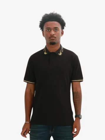 Heren Polo Zwart Barok