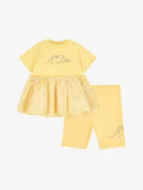Adee Meisjes Set Bikershort Diana Sweet Lemon