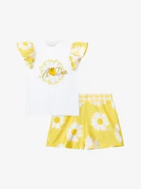 Adee Meisjes Set Short Dorothea Bright White
