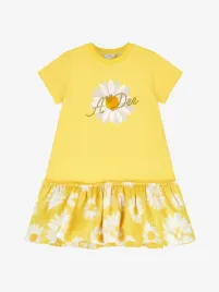 Adee Meisjes Jurk Dove Daisy Yellow