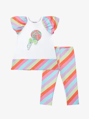 Meisjes Set Legging Eva Bright White