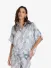 Alix The Label Dames Blouse Animal Oversized Mid Grey