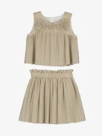 Abel & Lula Meisjes Set Rok Pleated Golden