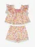 Abel & Lula Meisjes Set Short Floral Patterns Fuchsia