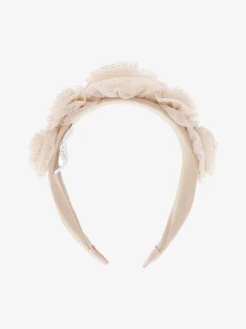 Meisjes Haarband Rosie Tulle Sand Sparkle