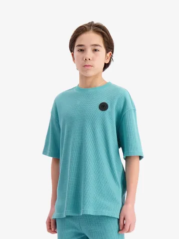 Jongens T-shirt Waffle Green