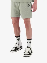 Black Bananas Heren Short Monogram Waffle Green
