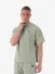 Black Bananas Heren T-shirt Monogram Waffle Green
