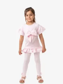 Caramelo Meisjes Set Legging Elevated Essential Pink
