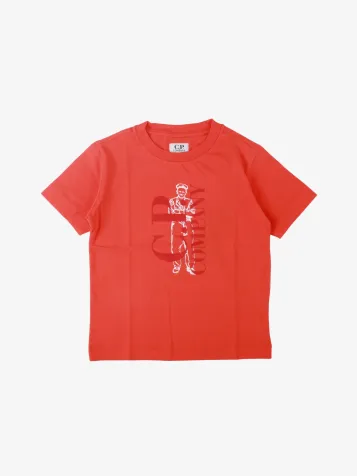 Jongens T-shirt Mandarin Red