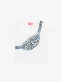 Diesel Junior Jongens T-shirt Tgibbib Bianco